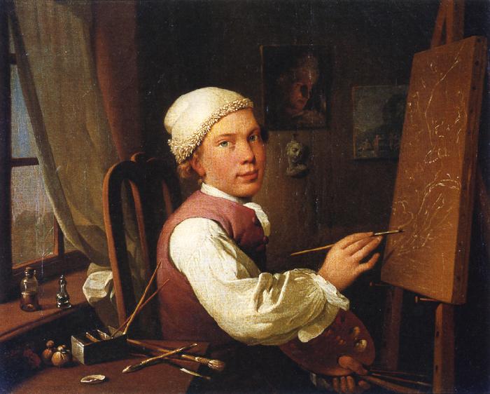 Jens Juel Self portrait oil painting picture